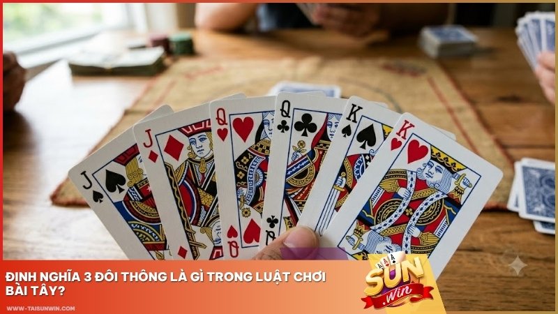 Trong Tiến Lên Miền Nam, 3 đôi thông là 3 cặp liên tiếp nhau