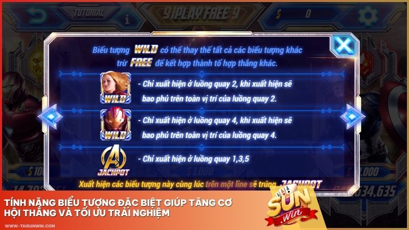 Tính năng biểu tượng đặc biệt giúp tăng cơ hội thắng và tối ưu trải nghiệm