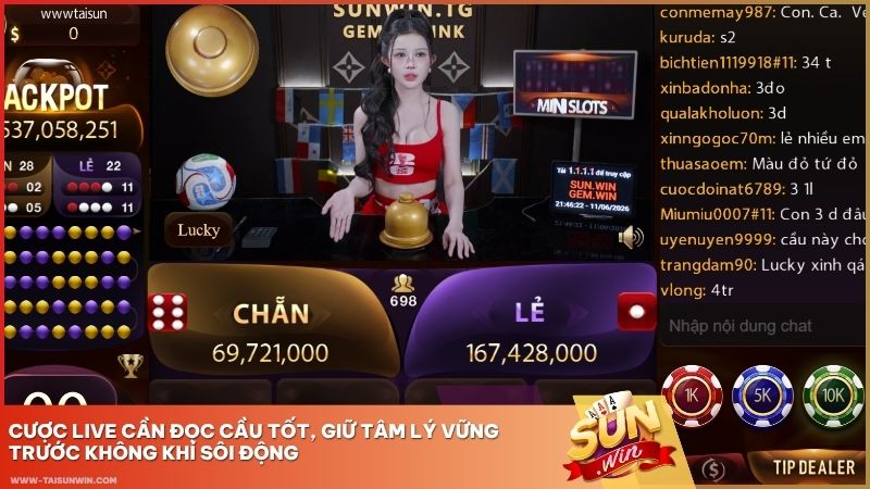 Cược live cần đọc cầu tốt, giữ tâm lý vững trước không khí sôi động