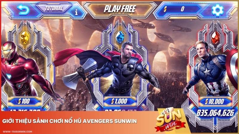 Giới thiệu sảnh chơi nổ hũ Avengers Sunwin