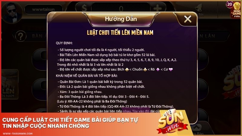 Cung cấp luật chi tiết game bài giúp bạn tự tin nhập cuộc nhanh chóng